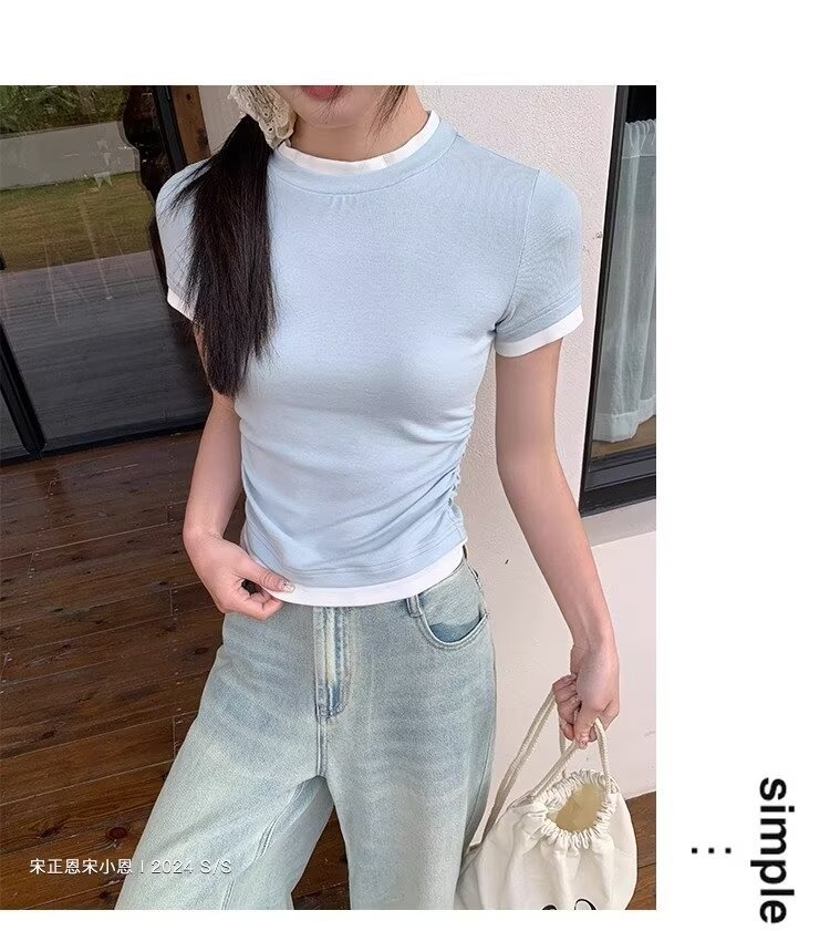 Barbara – Retro Blauwe Losvallende Wijde Pijpen Jeans