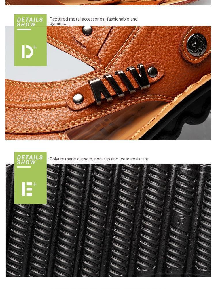 Terence – Antislip Herensandalen van Premium Vegan Leer