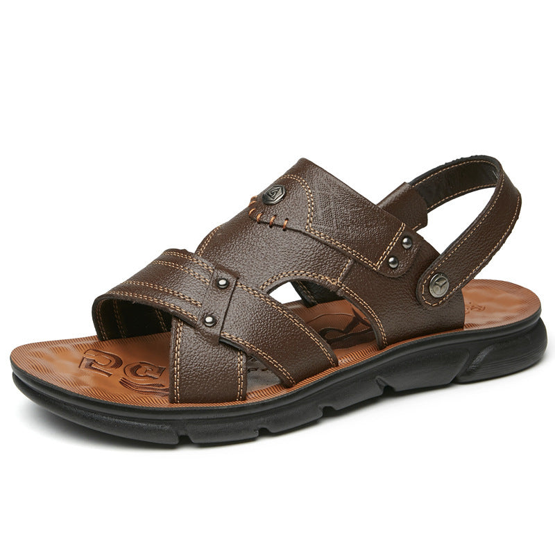 Vincent – Dubbelzijdige Strand Sandalen voor Heren van Vegan Leer