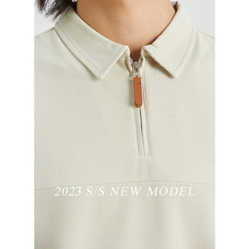 Danny – Mesh Wafel Poloshirt met Kraag