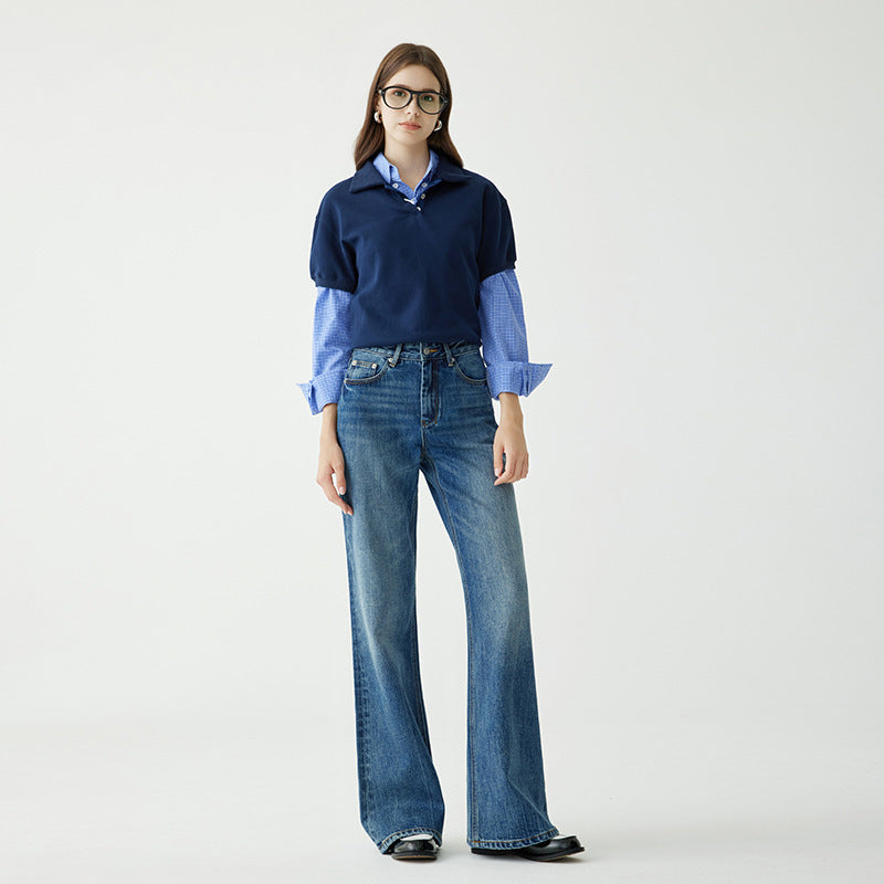 Claire – Rechte Damesjeans met Hoge Taille