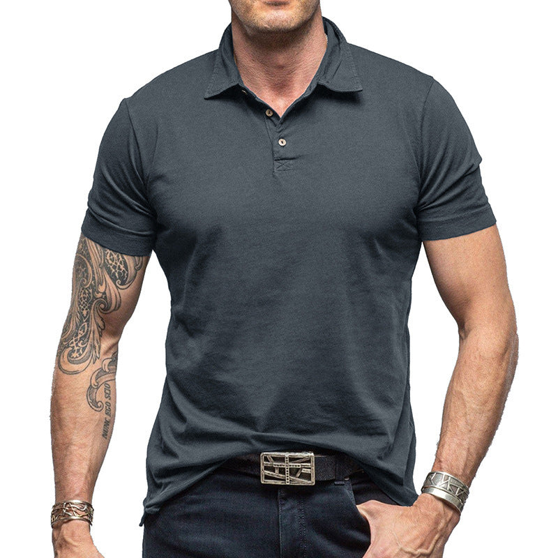 Henry – Effen Kleur Korte Mouw Polo Shirt