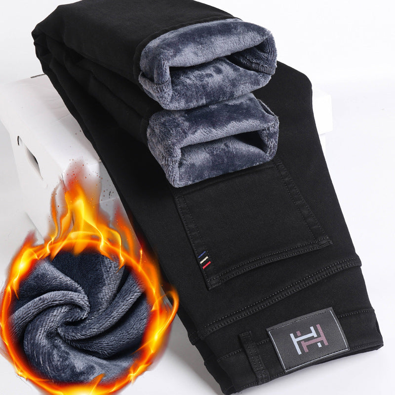 Gabriel – Rechte Slim Fit Jeans voor Mannen met Fleece Voering