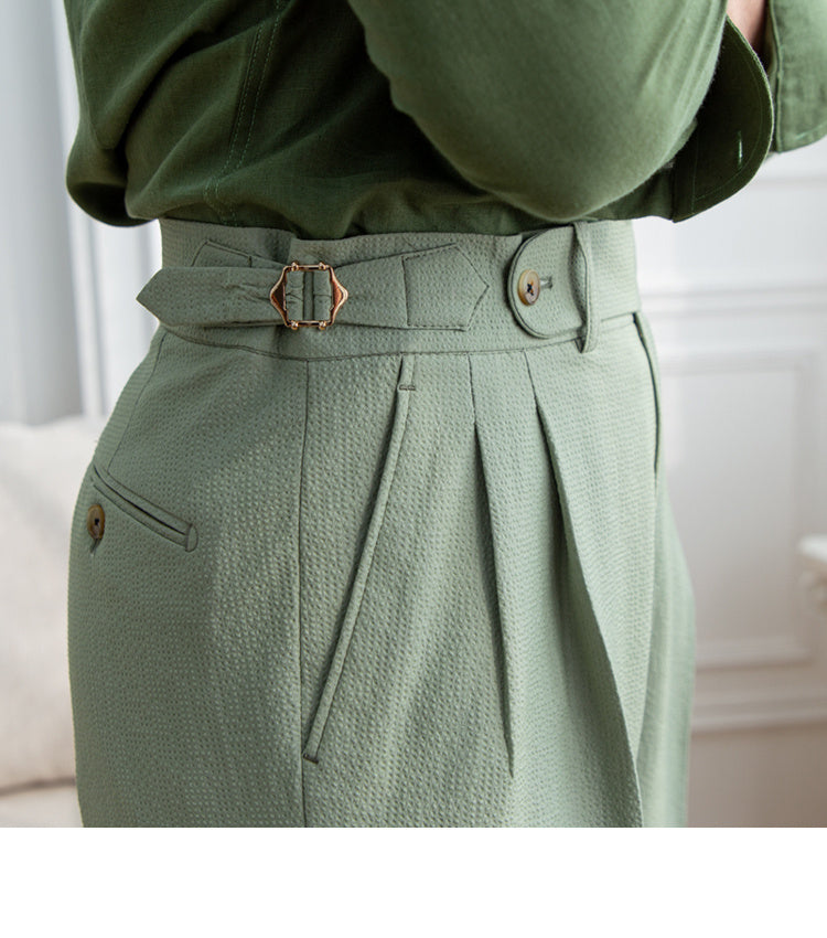 Tim – Smalle Seersucker Korte Broek voor Mannen