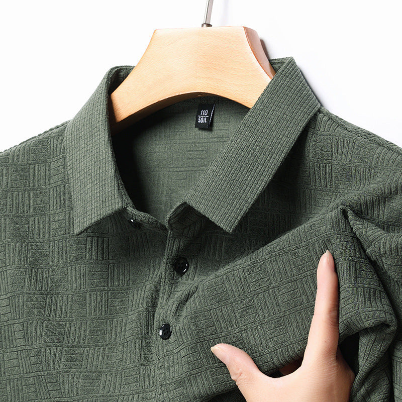 Jacob – Korte Mouwen Polo met Mahjong Ruit