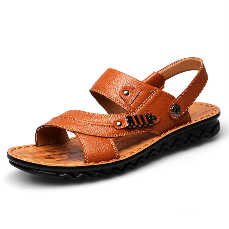 Terence – Antislip Herensandalen van Premium Vegan Leer