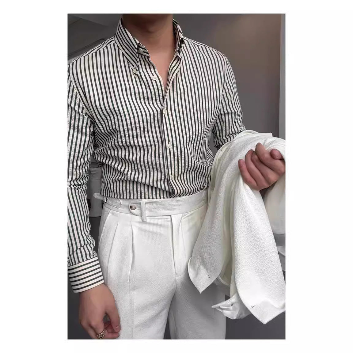 Howard – Slim Fit Gestreept Overhemd voor Heren