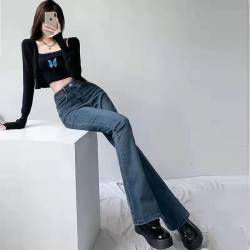 Melanie – Retro Bootcut Jeans met Hoge Taille