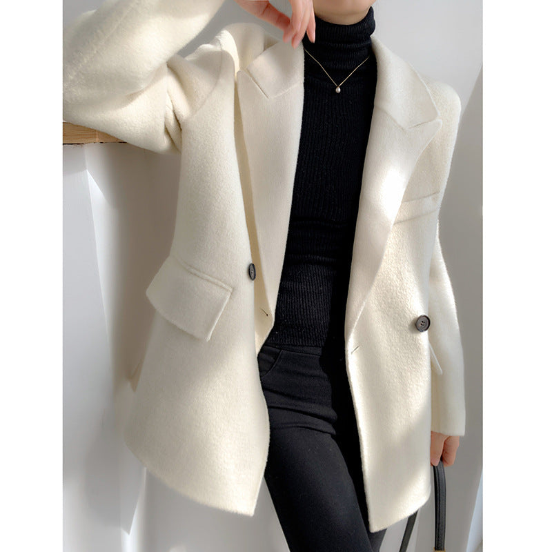 Brenda – Cocoon-vormige Hepburn Stijl Wol Blazer