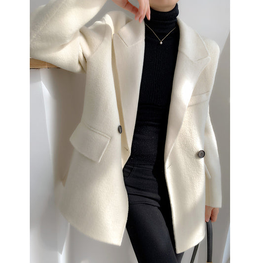 Brenda – Cocoon-vormige Hepburn Stijl Wol Blazer