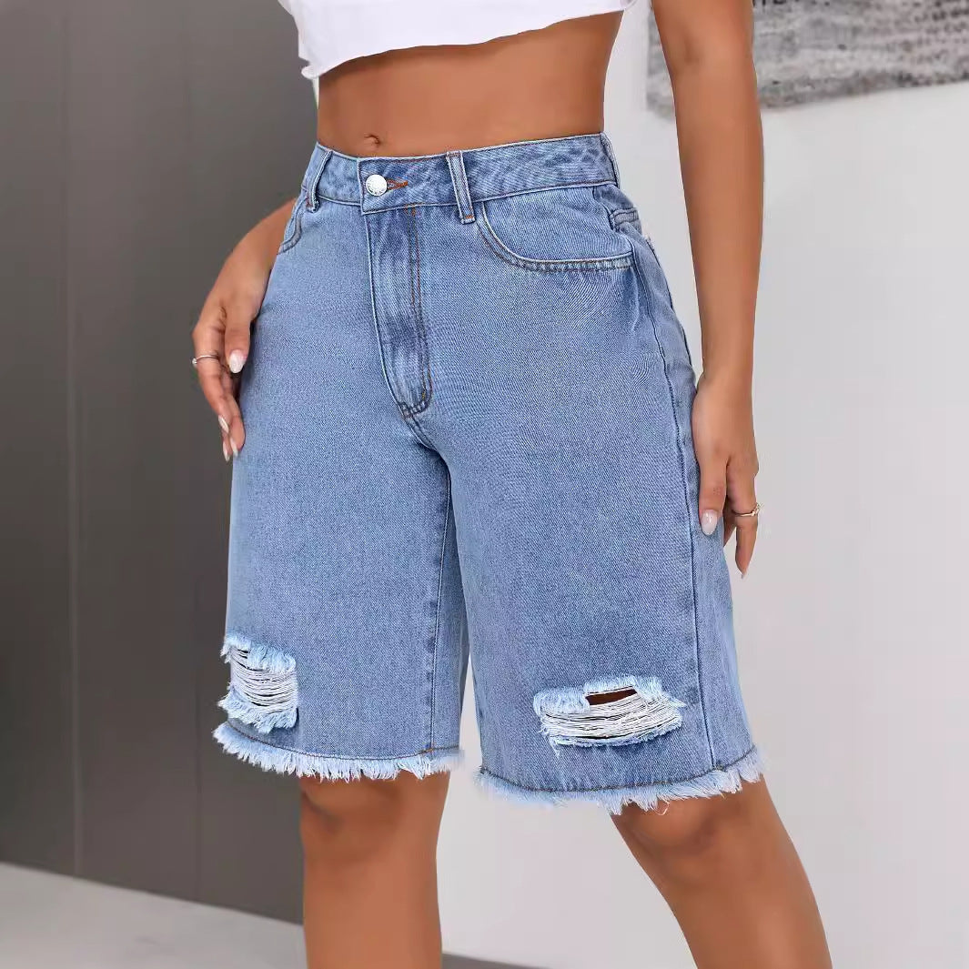 Frederick – Street Hipster Ripped Jeans Shorts