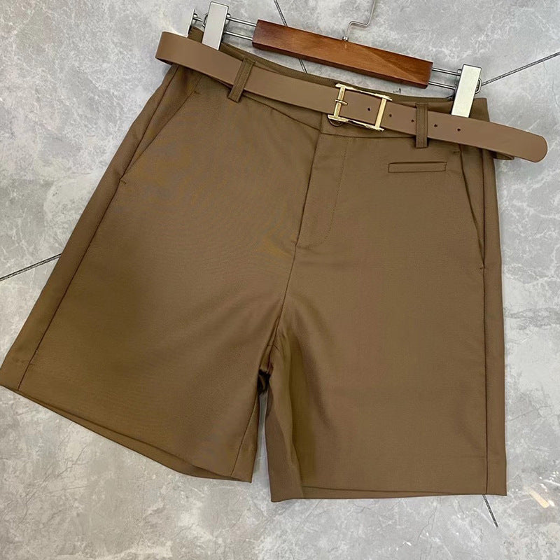 Marion – Hoge Taille Dunne Plus Size Korte Broek