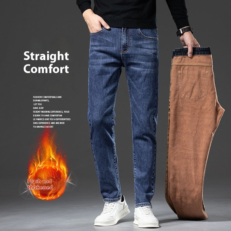 Gabriel – Rechte Slim Fit Jeans voor Mannen met Fleece Voering