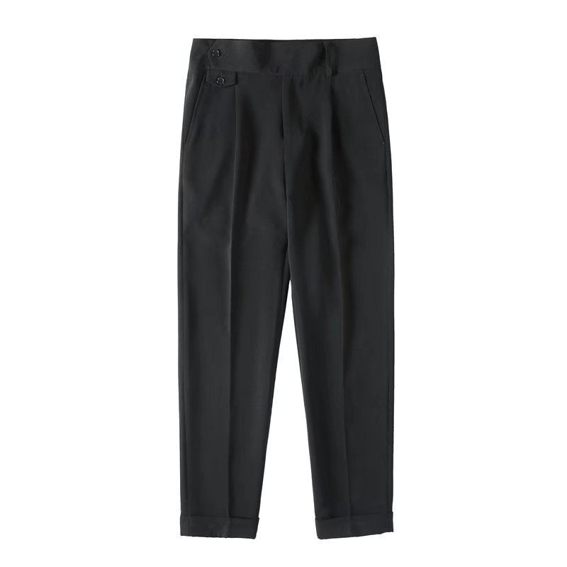 Warren – Slim Fit Broek met Draperende Effecten