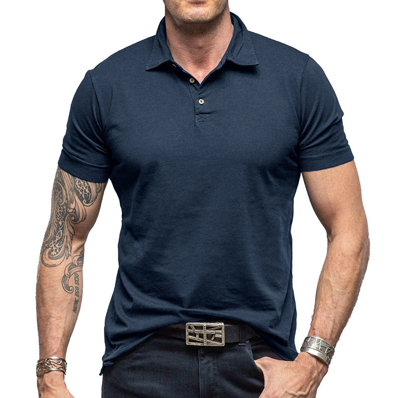 Henry – Effen Kleur Korte Mouw Polo Shirt