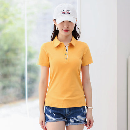 Anna – Korte Mouw T-shirt Eenvoudige Mode Top Kleine Poloshirt