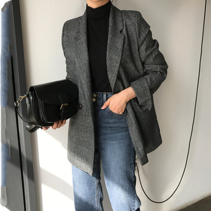 Andrea – Vintage Blazer met Ronde Hals