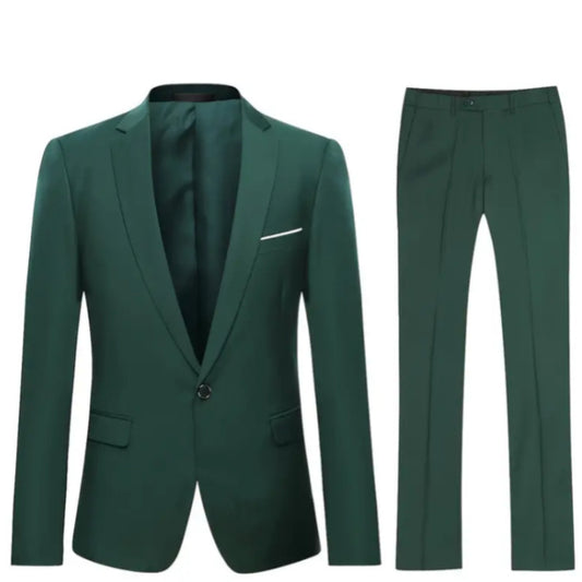 Gavin – Tweedelig Pak voor Heren in Effen Kleur Slim Fit