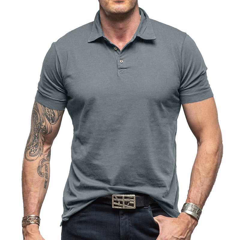Henry – Effen Kleur Korte Mouw Polo Shirt