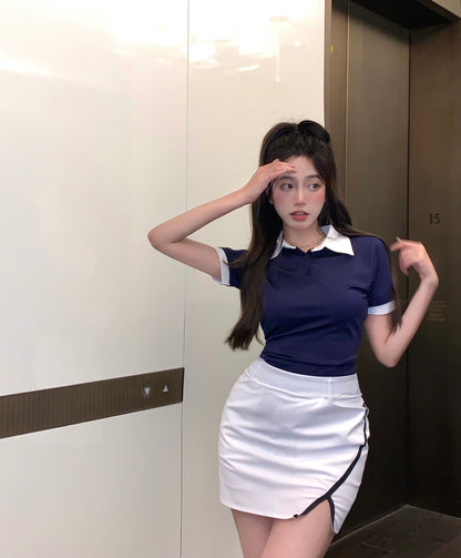 Natasha – Polo Kraag T-shirt Zomer Nieuw