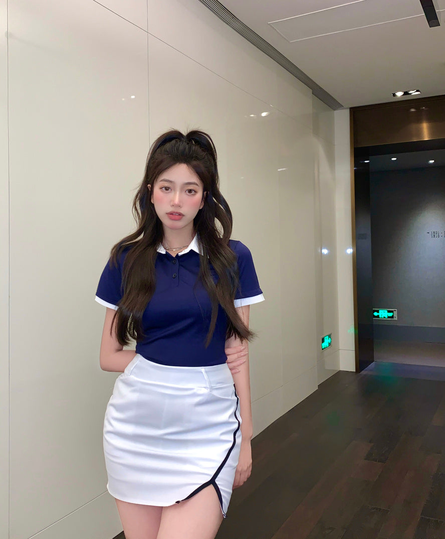 Natasha – Polo Kraag T-shirt Zomer Nieuw