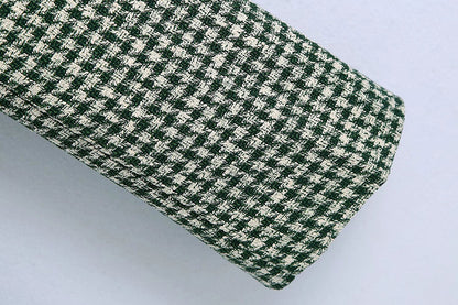 Julie – Getextureerde Dubbelrij Blazer met Uitlopende Broek