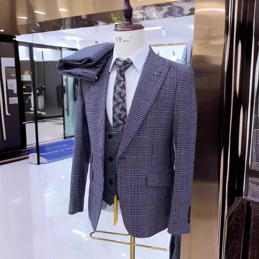 Nathan – Slim Fit Herenpak met Ruitpatroon