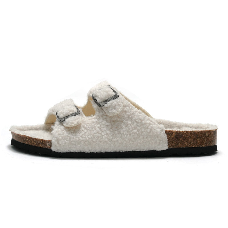 Jacqueline – Warme Strandslippers met Gesp
