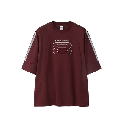 Joshua – Geborduurd T-shirt in Amerikaanse Stijl