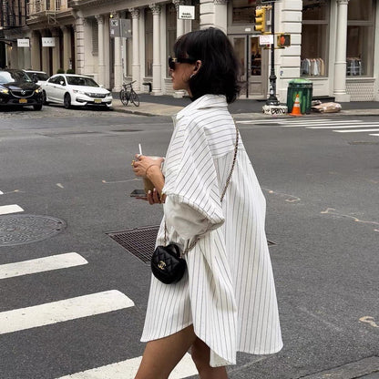 Natasha – Lange Mouwen Casual Overhemd met Zak Boyfriend Stijl