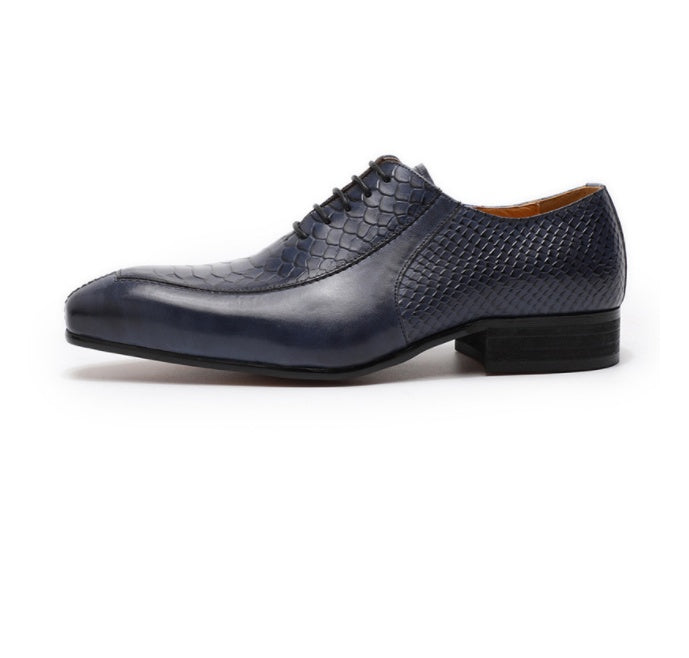 Danny – Trendy Slangenprint Vegan Leren Oxfordschoenen