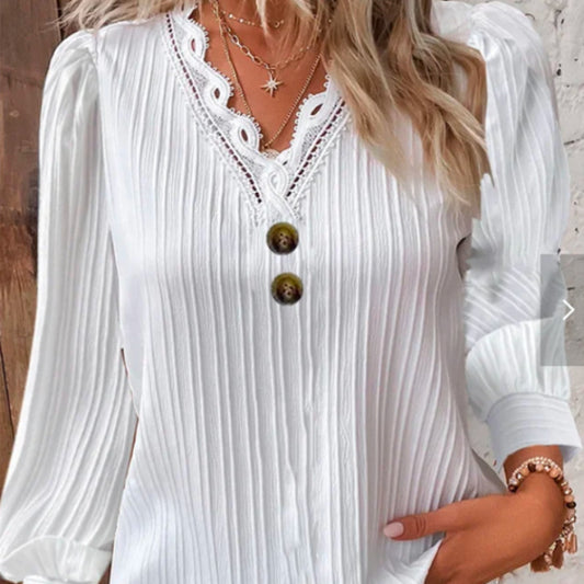 Undershirt Women's Long-sleeved V-neck Top
