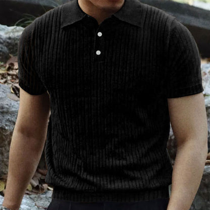 Kevin – Verticaal Gestreept Korte Mouwen Overhemd