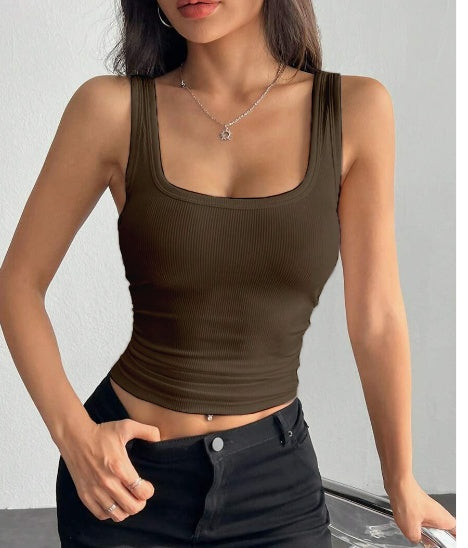 Top With Deep U-Neck And Racerback