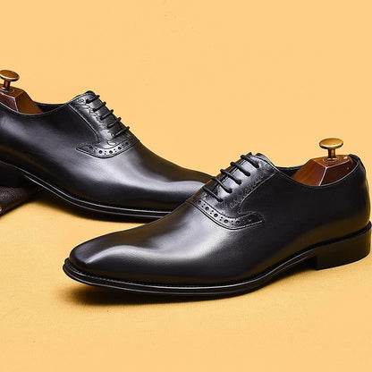 Duncan – Retro Oxford Schoenen met Handgewreven Kleur