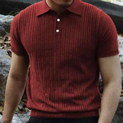 Kevin – Verticaal Gestreept Korte Mouwen Overhemd