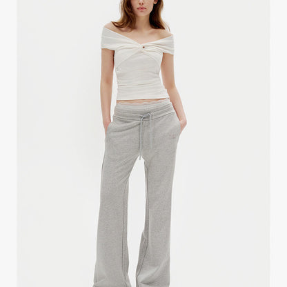 Pleated Kink Stacking Short Sleeve Comfortable Top