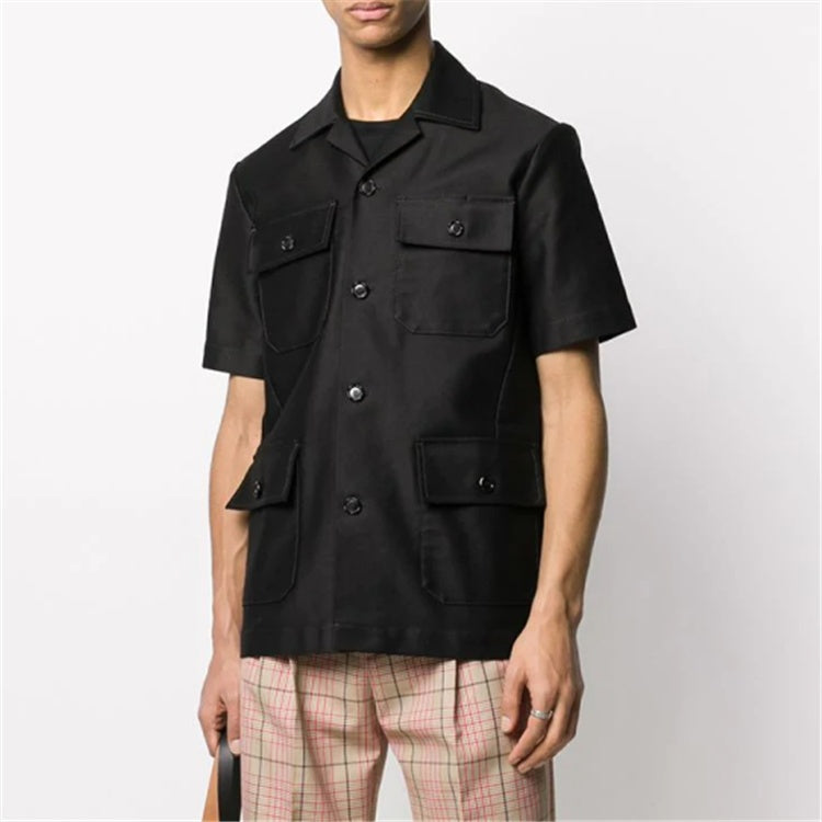 Callum – Koreaanse Stijl Korte Mouwen Overhemd voor Heren