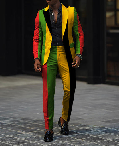 Eric – Stijlvolle Heren Drie-delig Pak met Contrastkleur