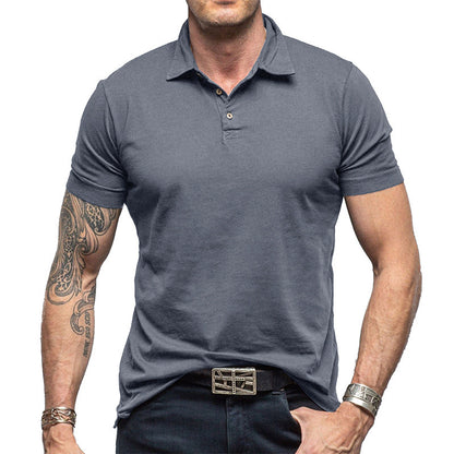 Henry – Effen Kleur Korte Mouw Polo Shirt