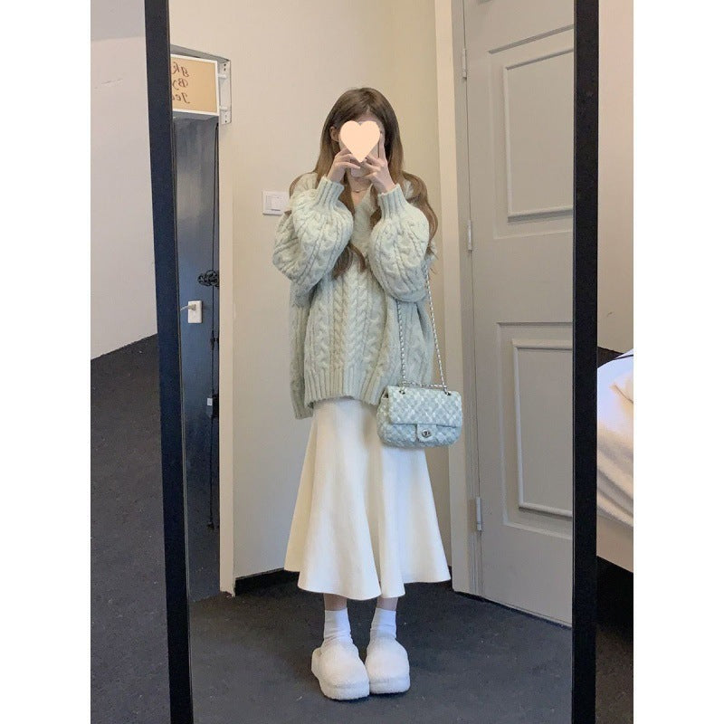 Women's Fashion Personalized Milk Fishtail Skirt