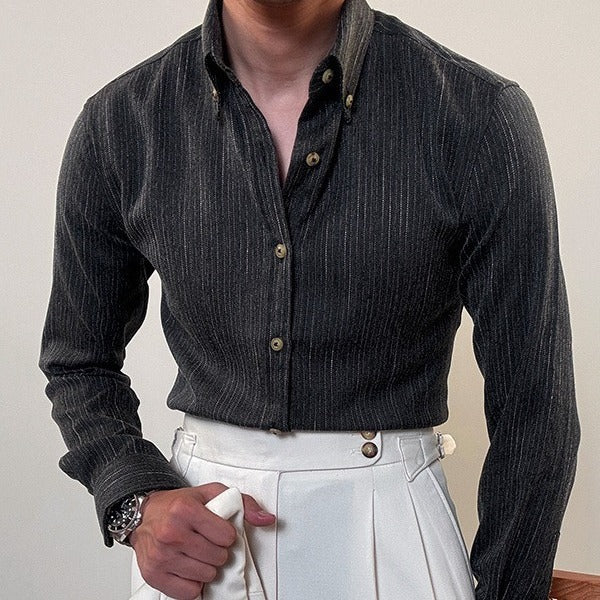 Benjamin – Lange Mouw Overhemd Britse Zakenstijl