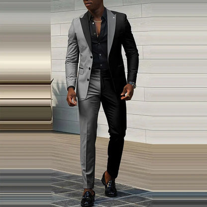 Eric – Stijlvolle Heren Drie-delig Pak met Contrastkleur