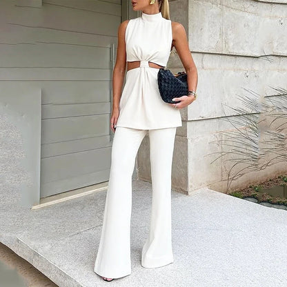 Heather – Holle Uitgewerkte Tweedelige Top en Broek