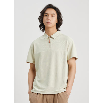 Danny – Mesh Wafel Poloshirt met Kraag