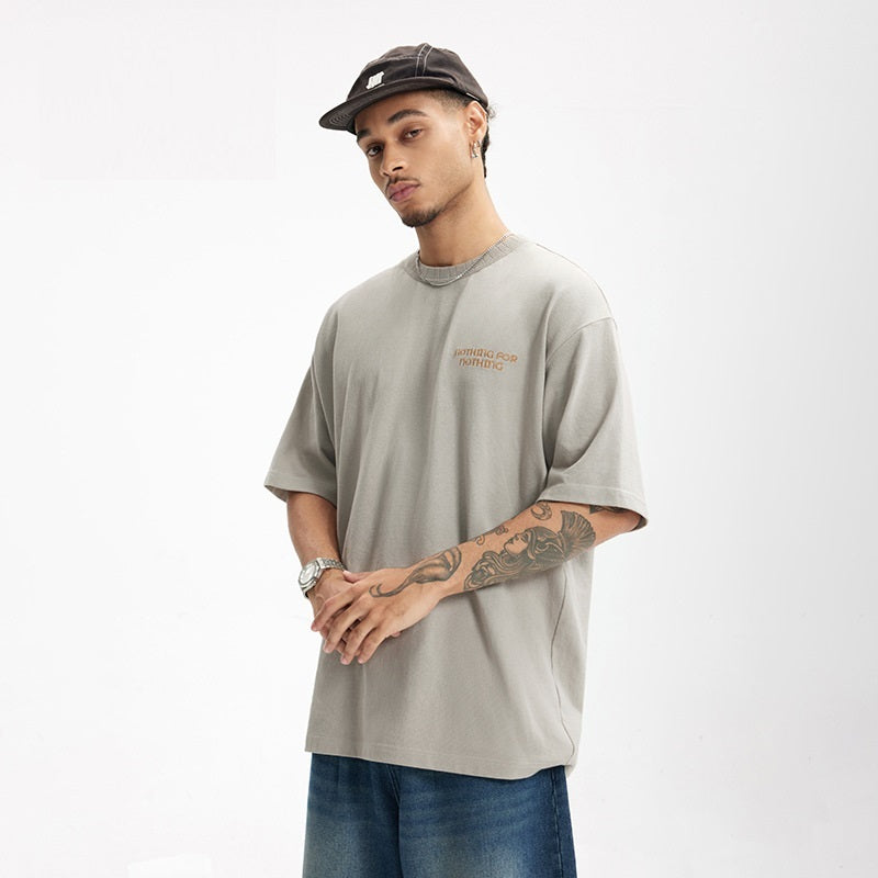 Kimberley – Geborduurd T-shirt met Retro Zware Stof