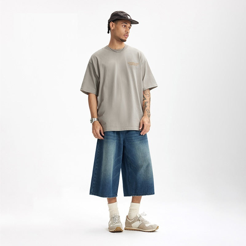 Kimberley – Geborduurd T-shirt met Retro Zware Stof