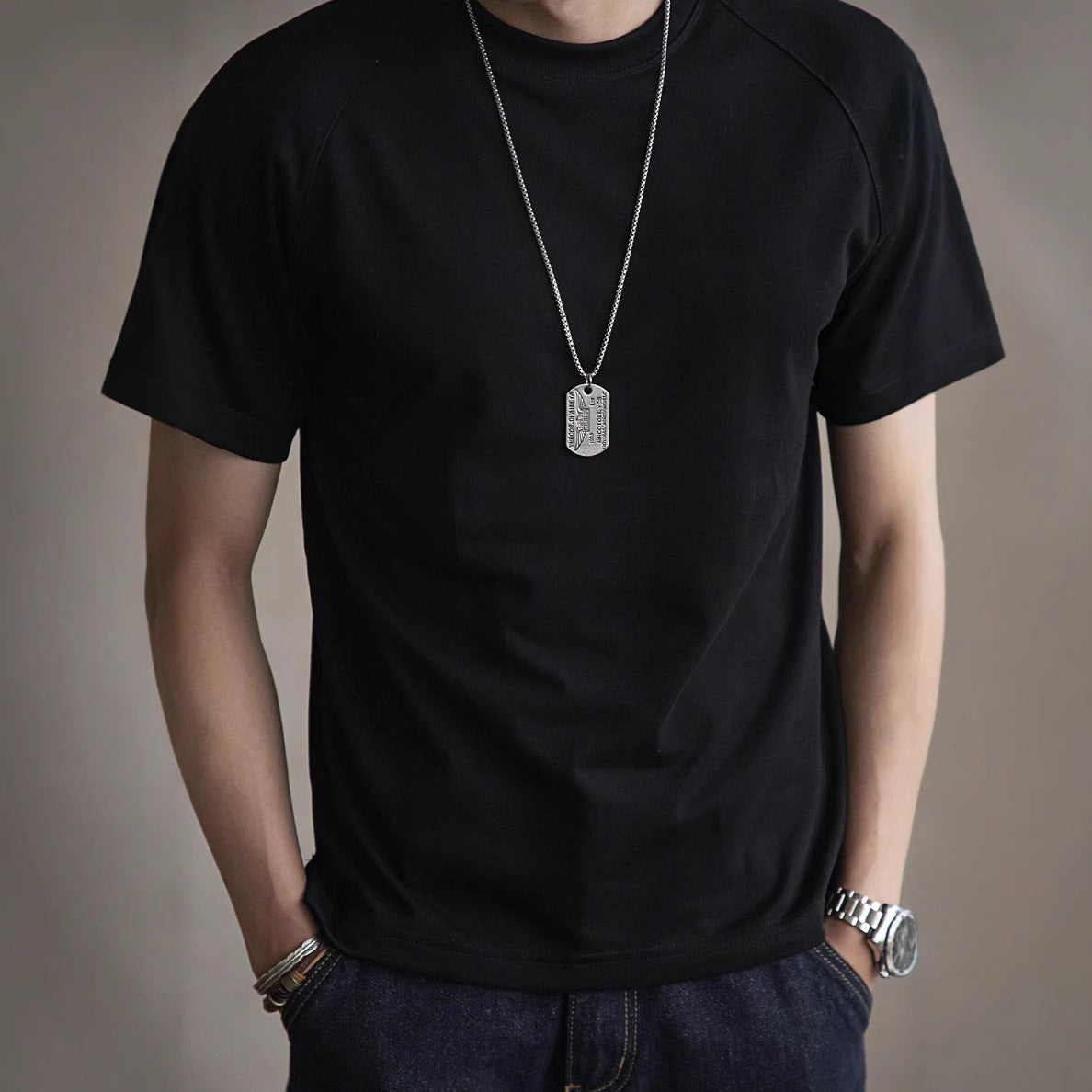 Eric – Zware Ronde Hals T-shirt van 300g