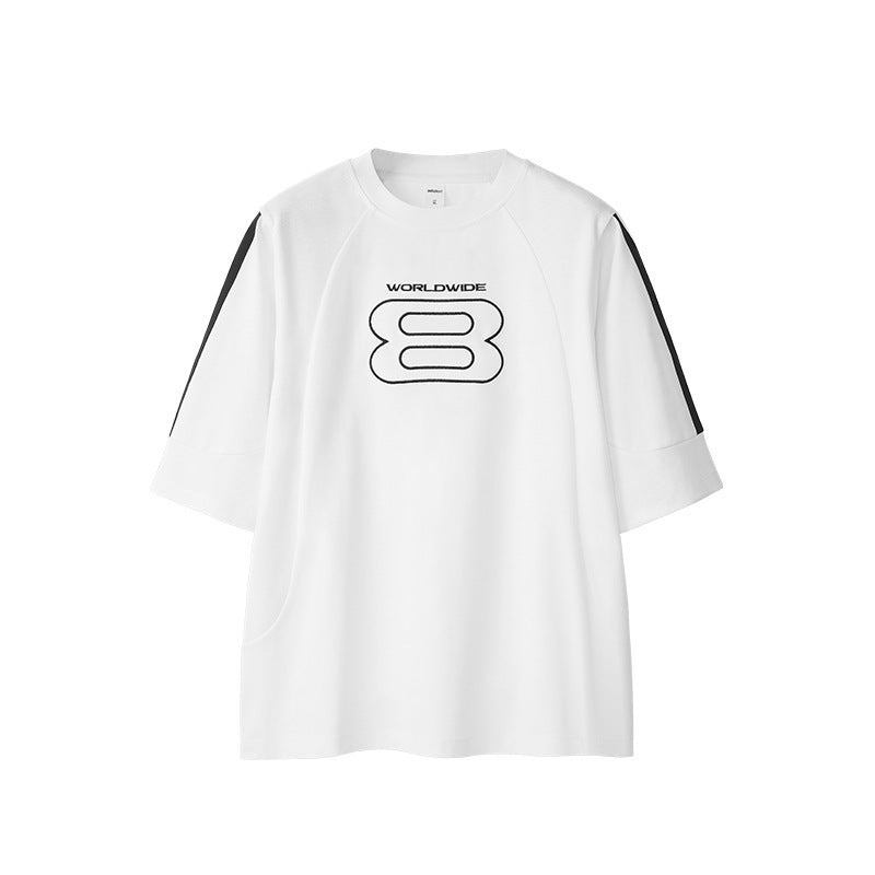 Joshua – Geborduurd T-shirt in Amerikaanse Stijl