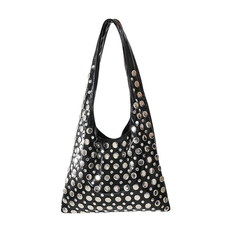 Women's Polka Dot Rivet Shoulder Bag